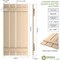 Ekena Millwork Rustic Four Board Spaced Board-n-Batten Smooth Faux Wood Shutters, 23 1/2W x 58H, PR SHUBSS23X58SMPR - alternate 7